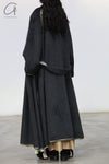 MUTEDANCE long coat with tie belt MD23FW62 gray PM99